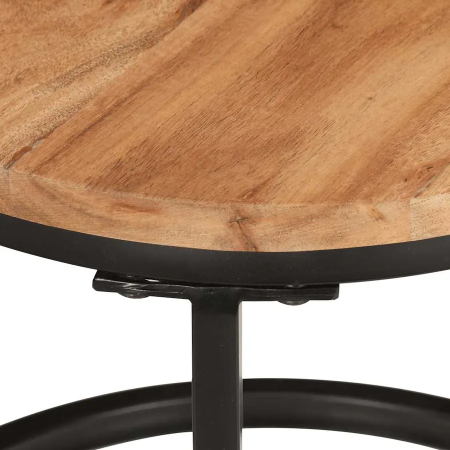 Tables gigognes 3 pcs bois massif d'acacia - 5
