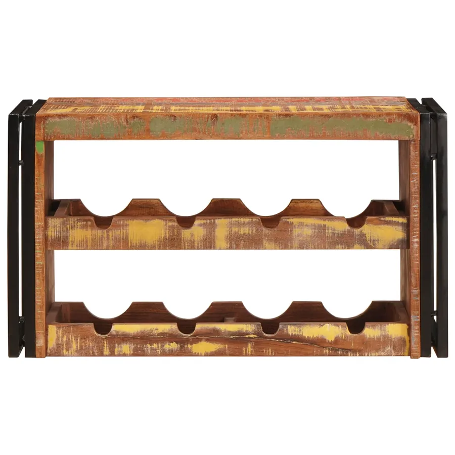Étagère à vin Marron 80 x 45 x 33 cm Bois récupéré massif - 4