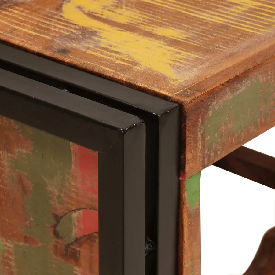 Étagère à vin Marron 80 x 45 x 33 cm Bois récupéré massif - 7
