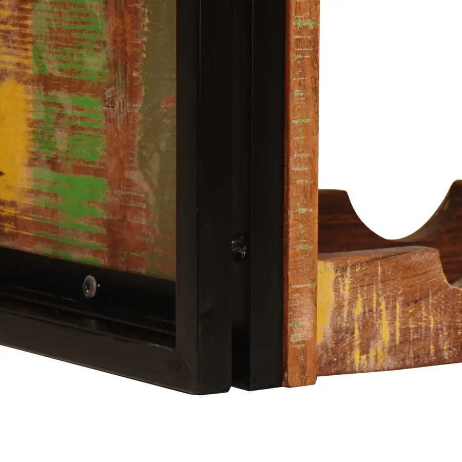 Étagère à vin Marron 80 x 45 x 33 cm Bois récupéré massif - 9