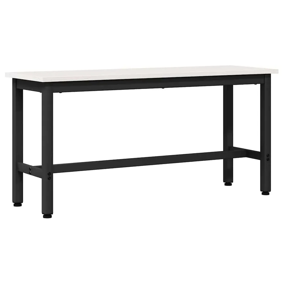 Banc de salle à manger 2 pcs Blanc 100 x 32,5 x 49 cm - 4