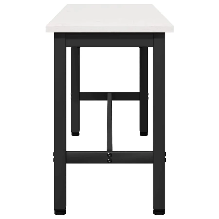 Banc de salle à manger 2 pcs Blanc 100 x 32,5 x 49 cm - 6
