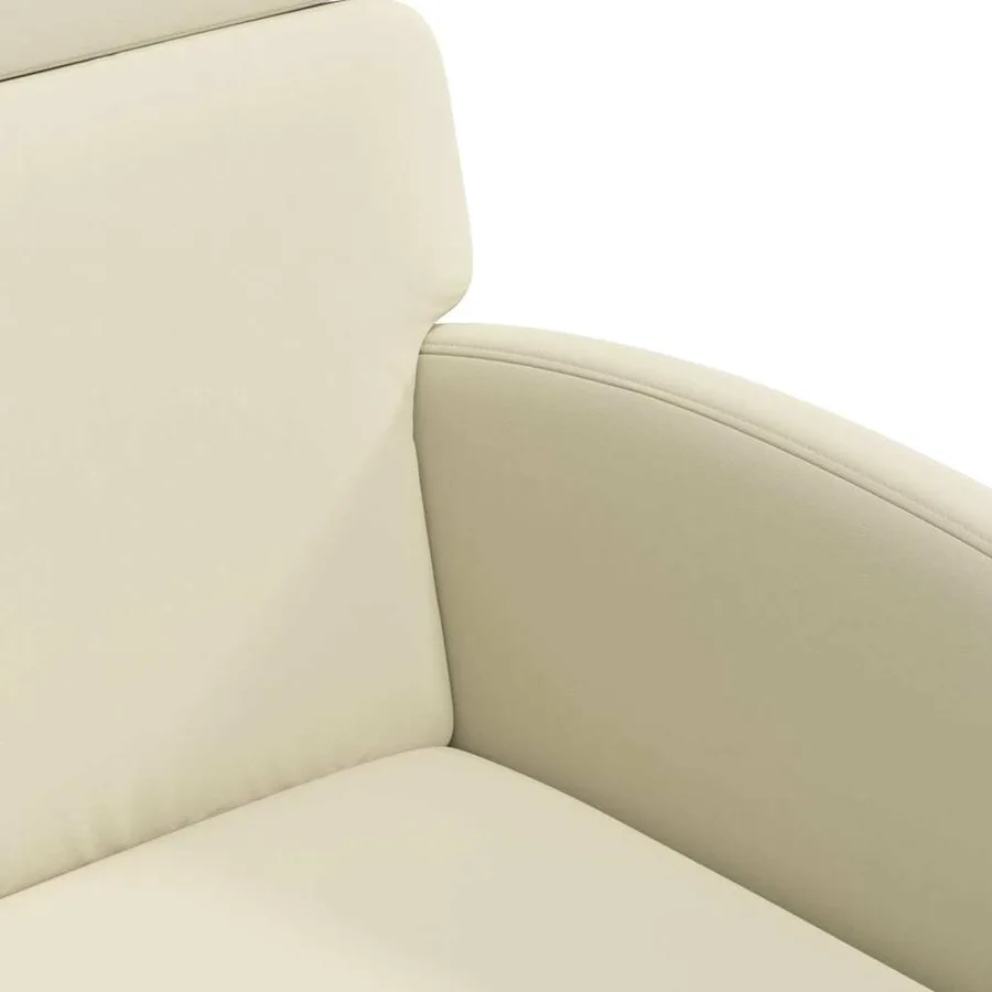 Chaises de Salle à Manger avec Roues 2 pcs Crème Simili cuir - 7
