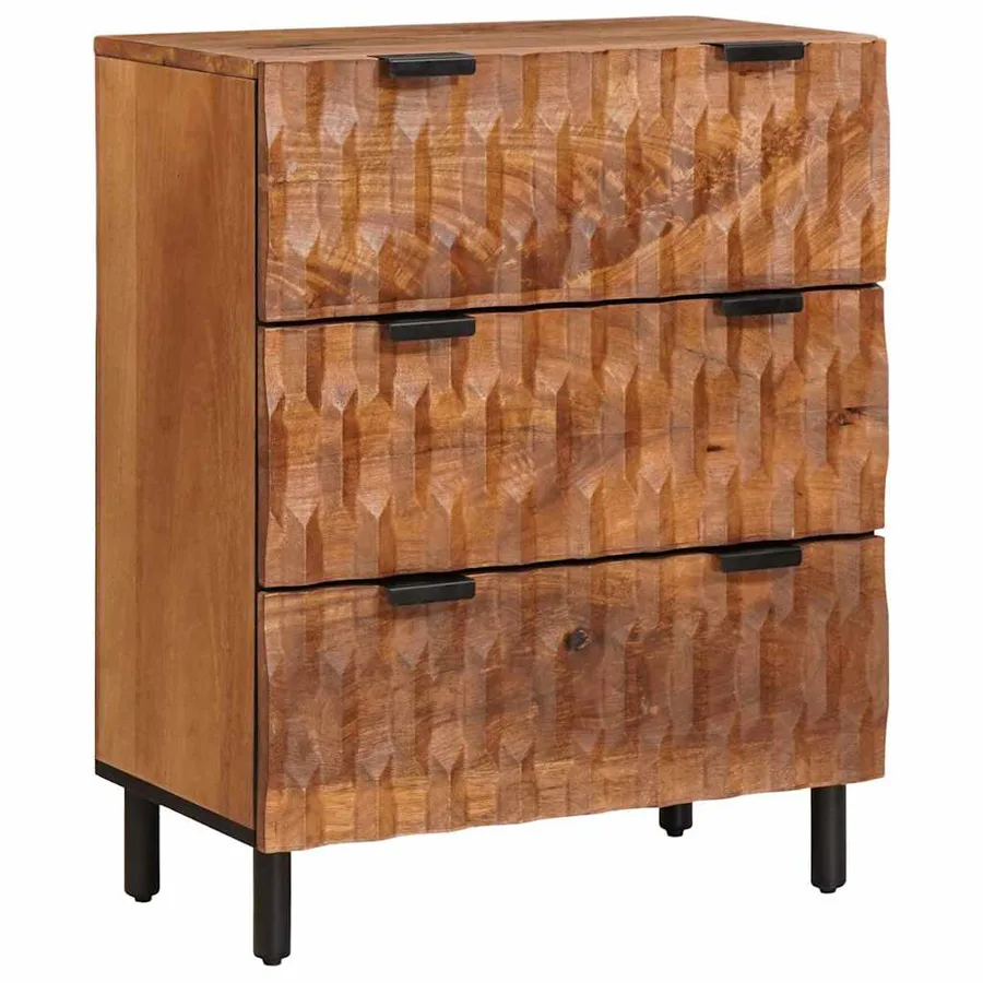 Buffet 2 pcs Finition Acacia Brun 60 x 33 x 75 cm - 3