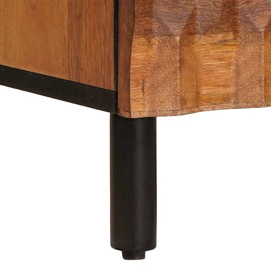 Buffet 2 pcs Finition Acacia Brun 60 x 33 x 75 cm - 9