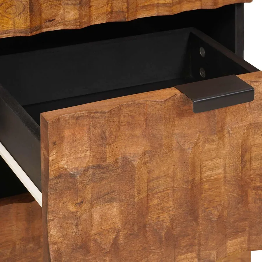 Buffet avec tiroir Finition Acacia Brun 40 x 33 x 75 cm - 7
