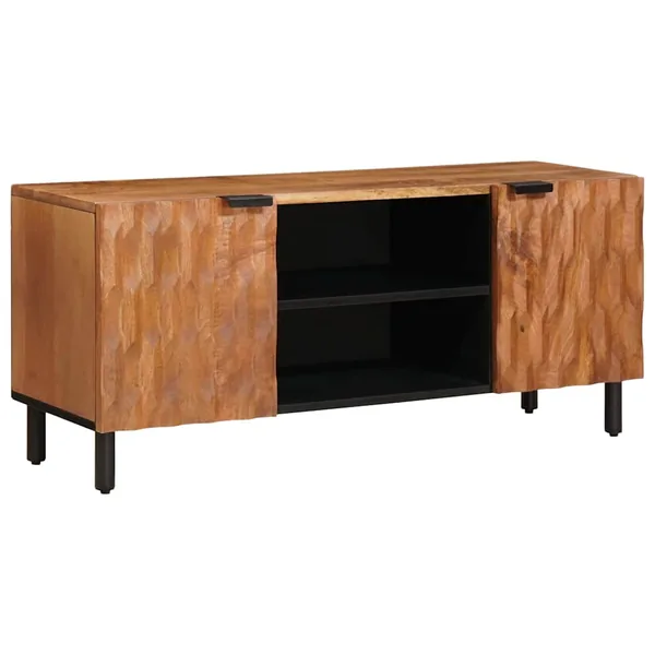 Meuble TV avec étagère Finition Acacia Brun 105 x 33 x 46 cm