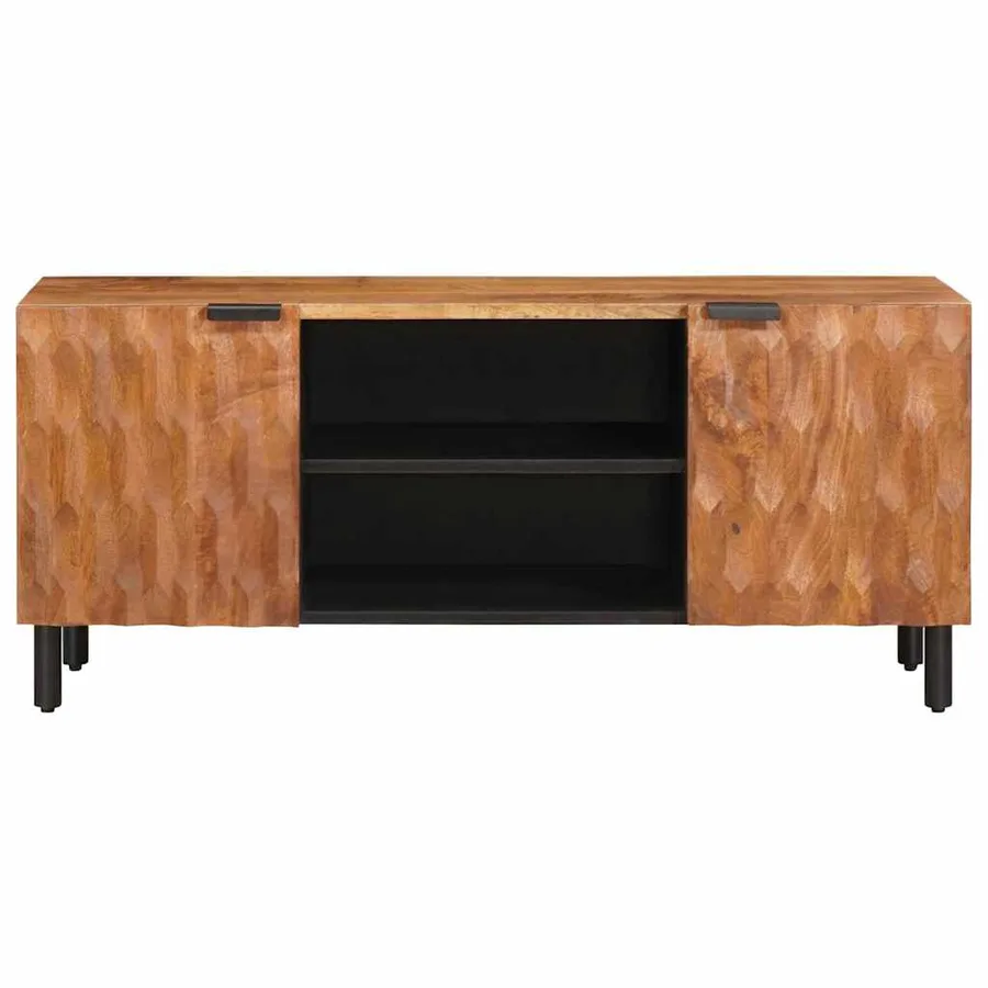Meuble TV avec étagère Finition Acacia Brun 105 x 33 x 46 cm - 3