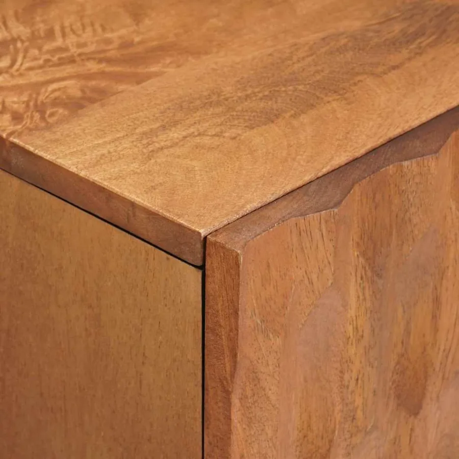 Meuble TV avec étagère Finition Acacia Brun 105 x 33 x 46 cm - 6