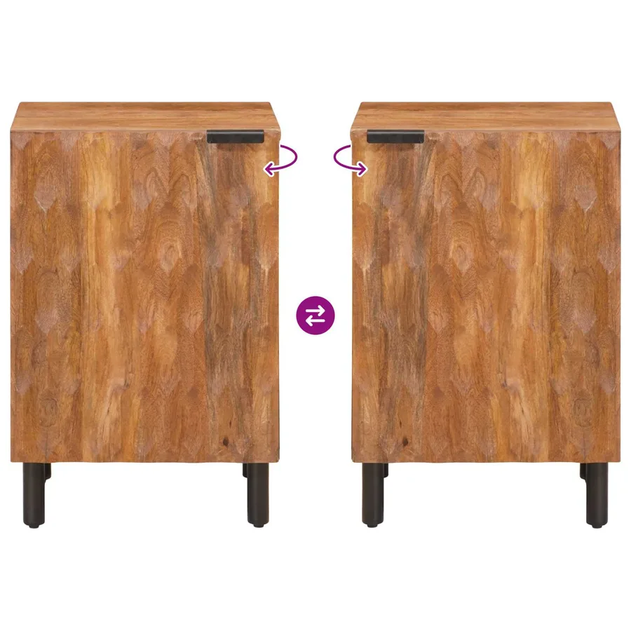 Armoire de salle de bain avec étagère Marron 38 x 33 x 58 cm - 9