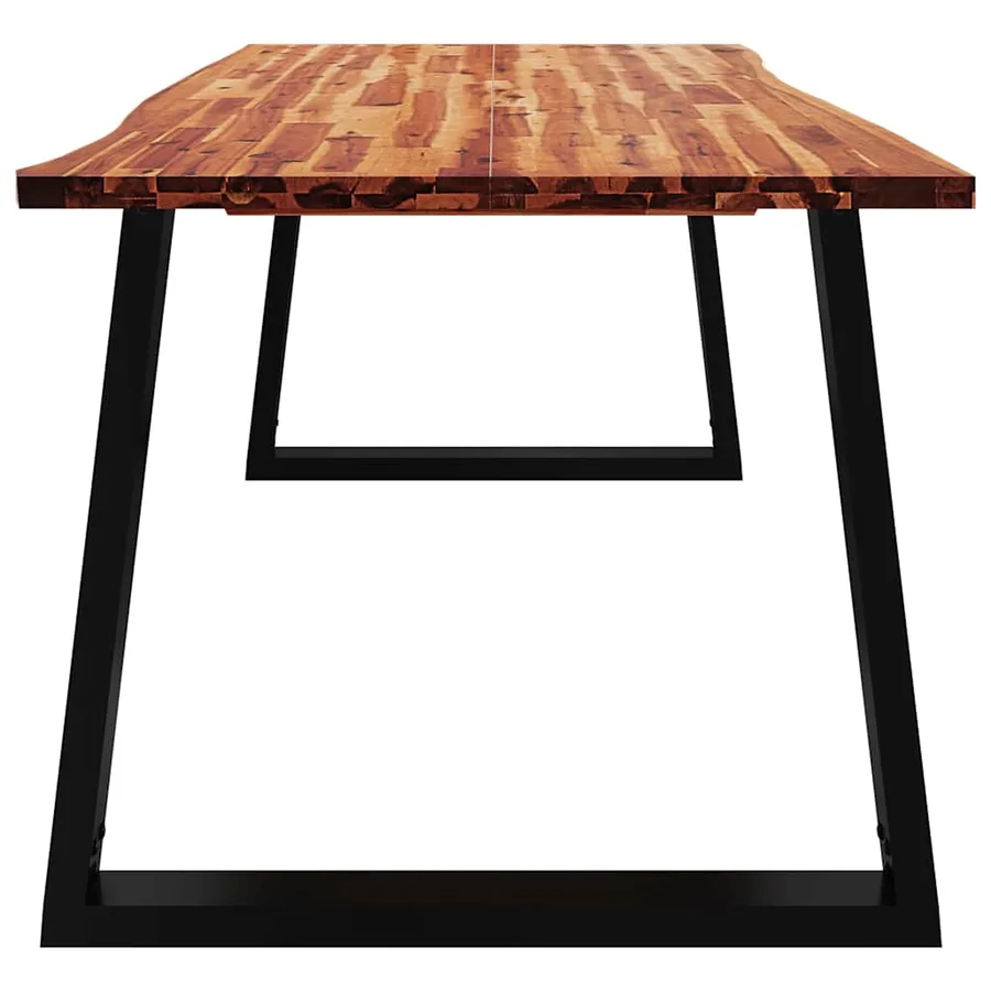Table à manger 200x90x75 cm bois d'acacia solide à bord vif - 5