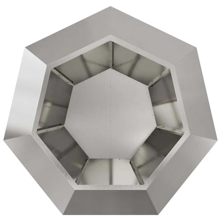Jardinière 2 pc Argent 100 x 100 x 80 cm Acier inoxydable - 7