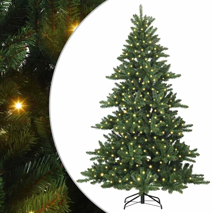 Sapin de Noël Artificiel à Branches Articulées Vert 210 cm - 2
