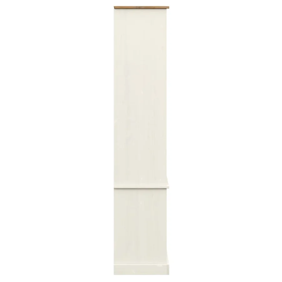 Vitrine en verre VIGO blanc 85x35x170 cm bois massif de pin - 6