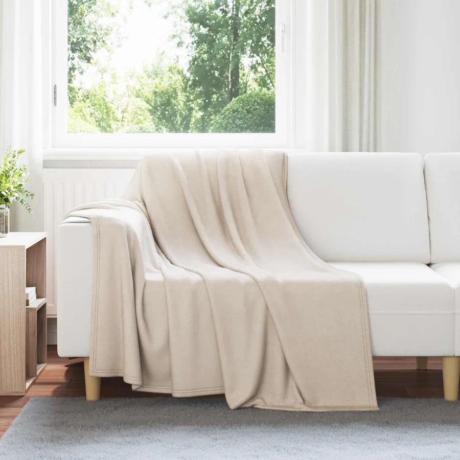 Couvertures à jeter 6 pcs Beige 200 x 150 cm Toison