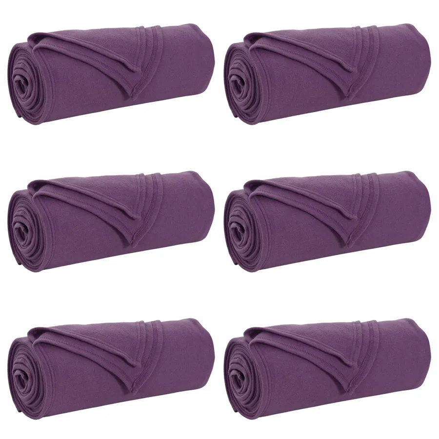 Couvertures à jeter 6 pcs Violet 200 x 150 cm Toison - 2