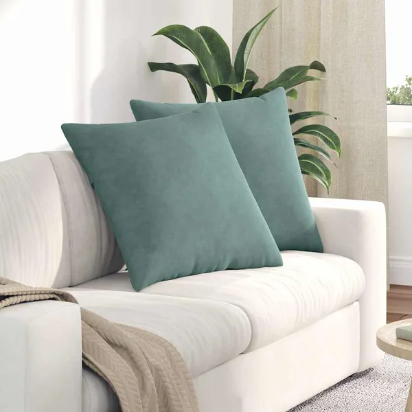 Coussins de canapé 2 pcs Vert Mer 60 x 60 cm