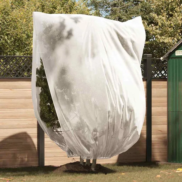 Couvercles de Fleece de Protection Anti-Gel pour Plantes Blanc