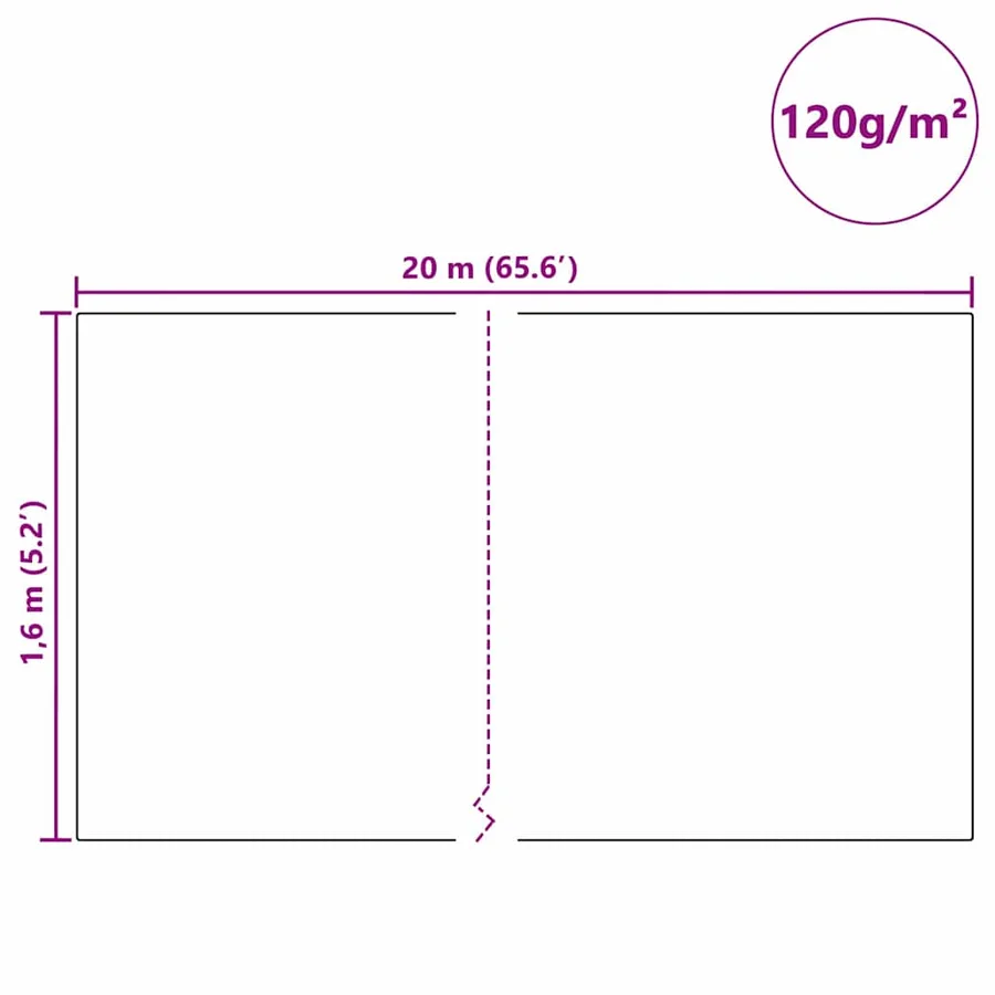 Fleece de protection des plantes contre le gel Beige 20 x 1,6 m - 12