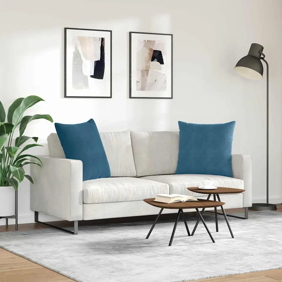 Coussins de canapé 2 pcs Bleu 60 x 60 cm - 4