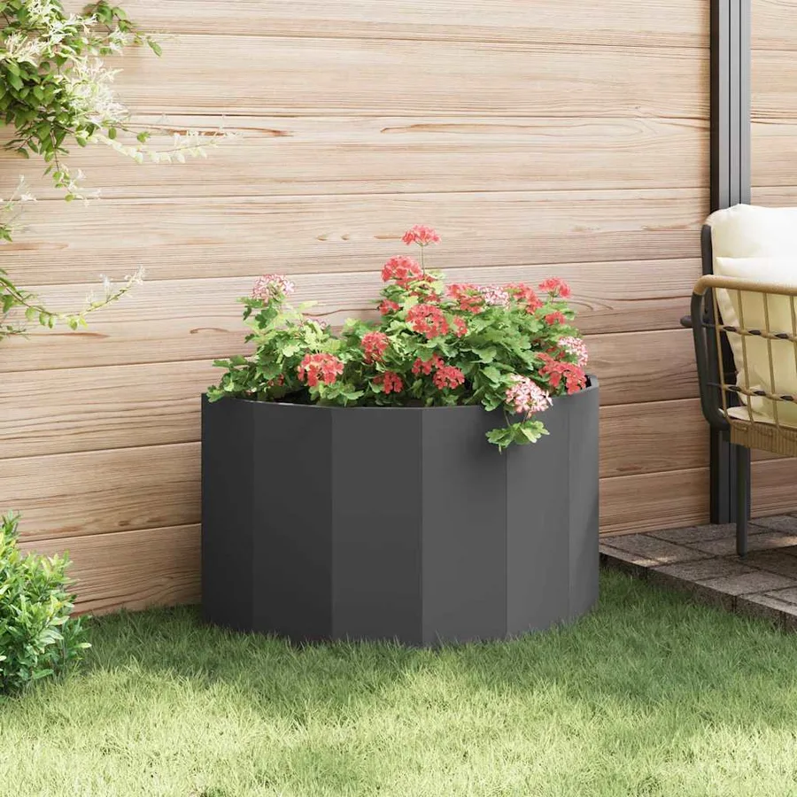 Jardinière Noir 90 x 45 x 50 cm Acier - 4