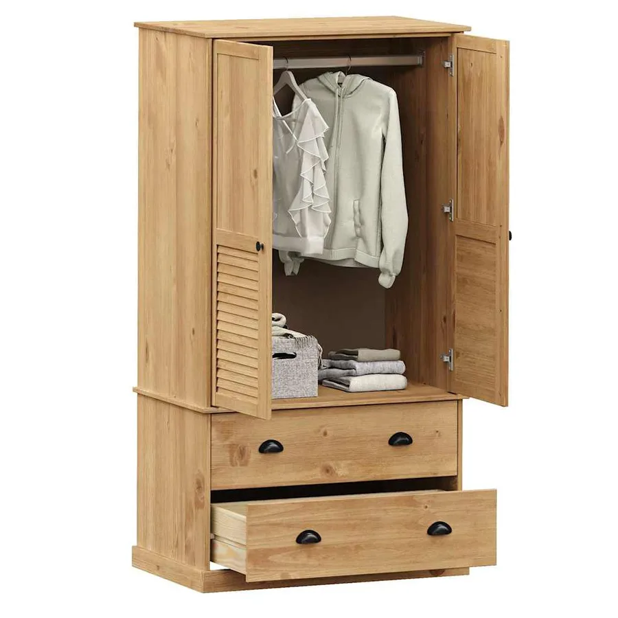 Garde-robe VIGO 90x55x170 cm bois massif de pin - 3