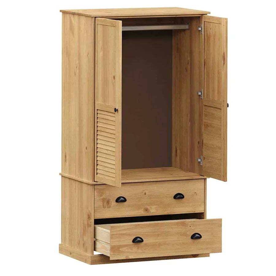 Garde-robe VIGO 90x55x170 cm bois massif de pin - 5