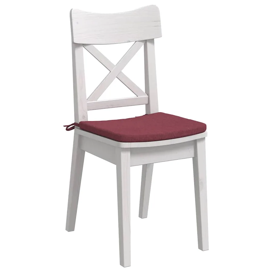 Coussins de siège 4 pcs Bordeaux 40 x 40 x 3 cm tissu - 3