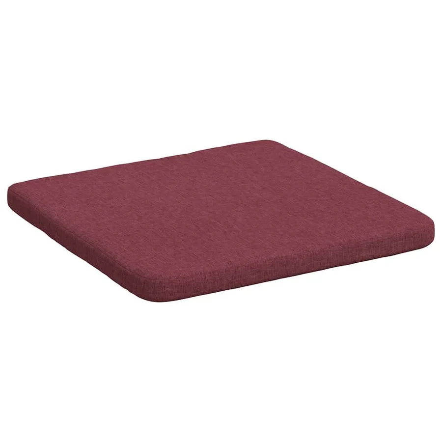 Coussins de siège 4 pcs Bordeaux 40 x 40 x 3 cm tissu - 5