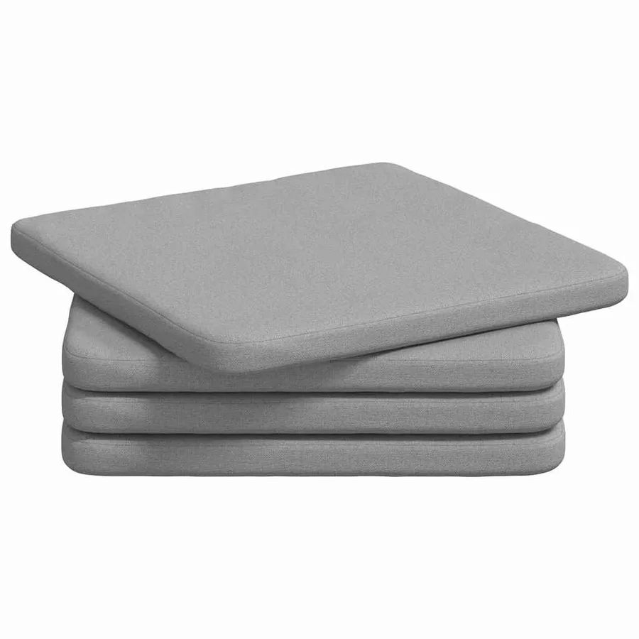 Coussins de siège 4 pcs Gris nuage 40 x 40 x 3 cm tissu - 2
