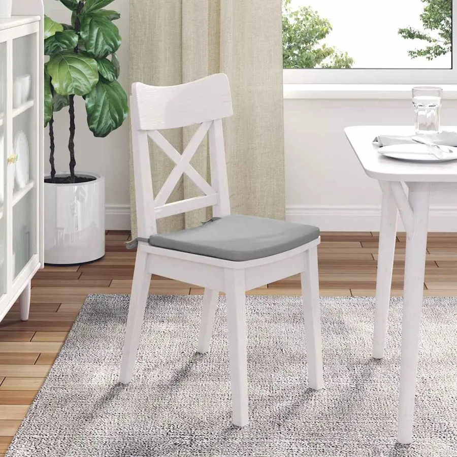 Coussins de siège 4 pcs Gris nuage 40 x 40 x 3 cm tissu - 4