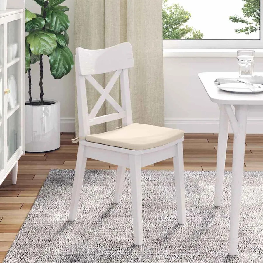 Coussins de siège 4 pcs Beige 40 x 40 x 3 cm - 4