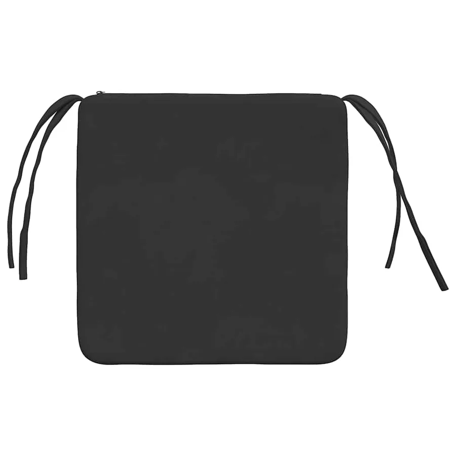 Coussins de siège 4 pcs Noir 40 x 40 x 3 cm Tissu en microfibre - 7