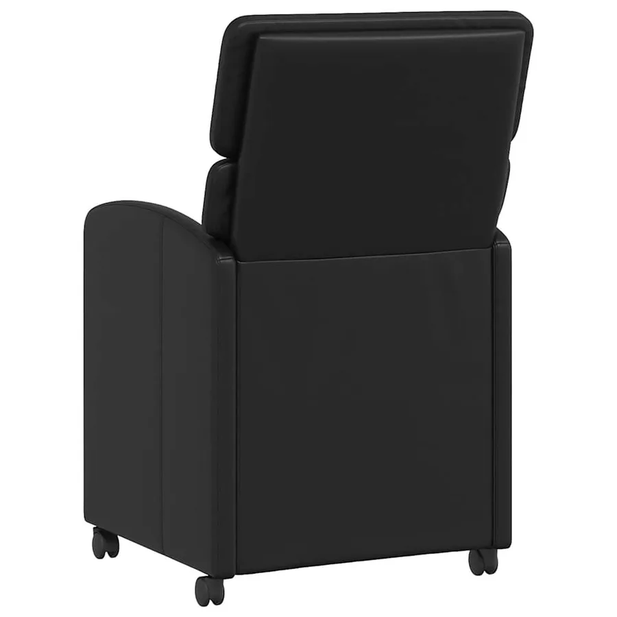Chaises de Salle à Manger avec Roues 2 pcs Noir 58 x 65 x 98 cm - 6