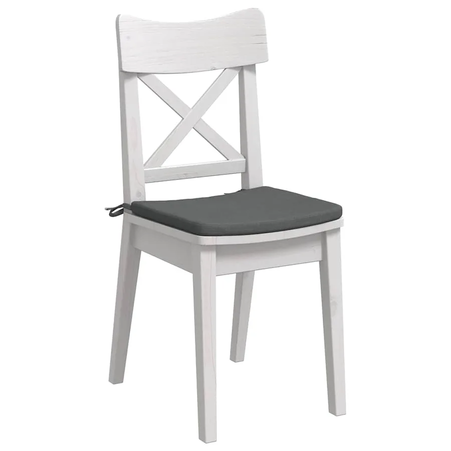 Coussins de siège 4 pcs Gris foncé 40 x 40 x 3 cm tissu - 3