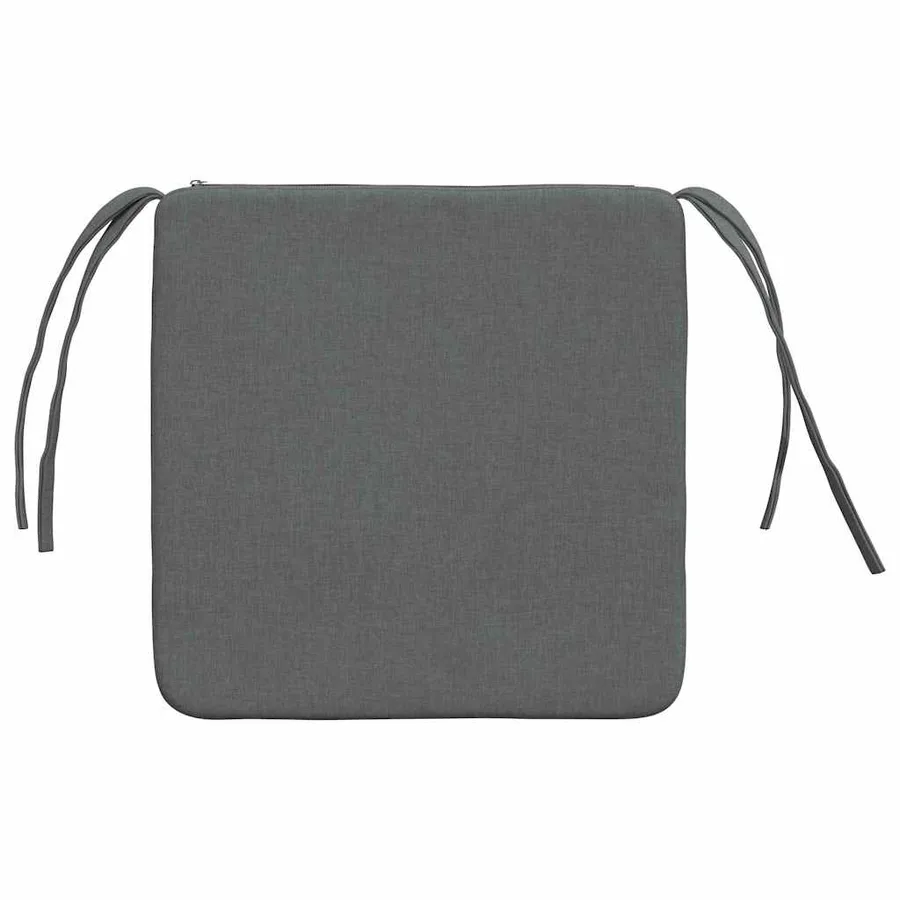 Coussins de siège 4 pcs Gris foncé 40 x 40 x 3 cm tissu - 7