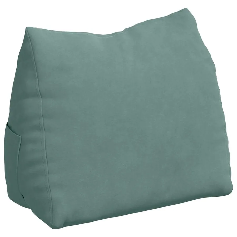 Coussin de Dos Vert Mer 45 x 20 x 35 cm Tissu en velours côtelé - 2