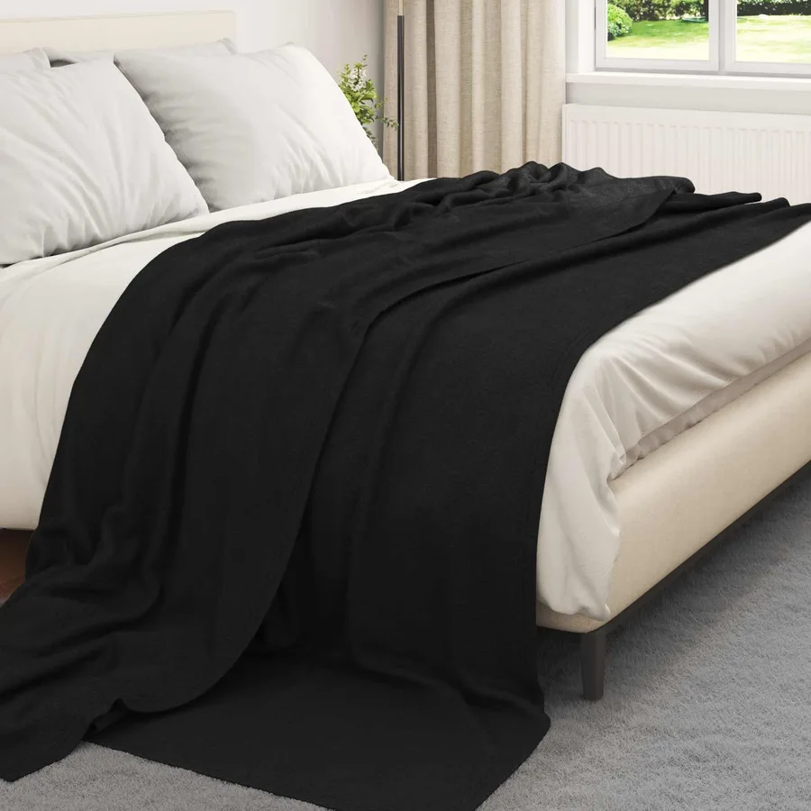 Jeté Noir 240 x 220 cm Toison - 3