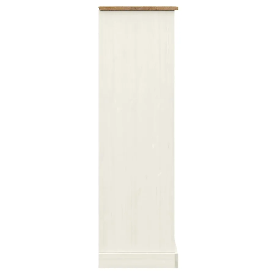 Bibliothèque VIGO blanc 90x35x114,5 cm bois massif de pin - 6