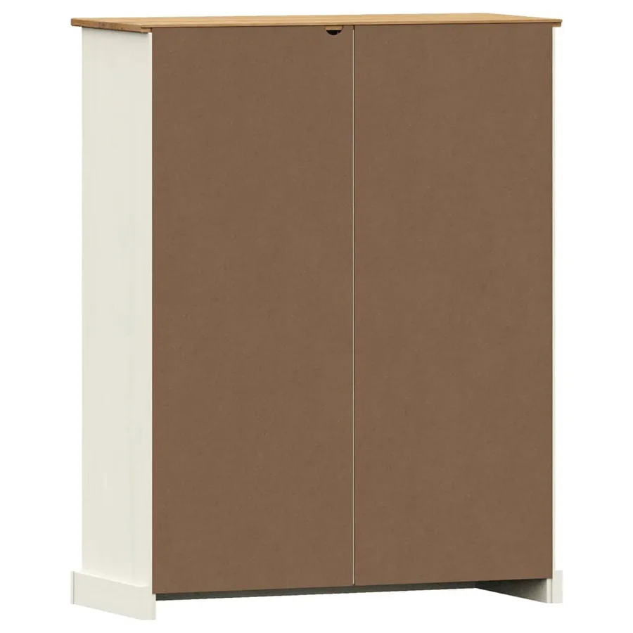 Bibliothèque VIGO blanc 90x35x114,5 cm bois massif de pin - 7