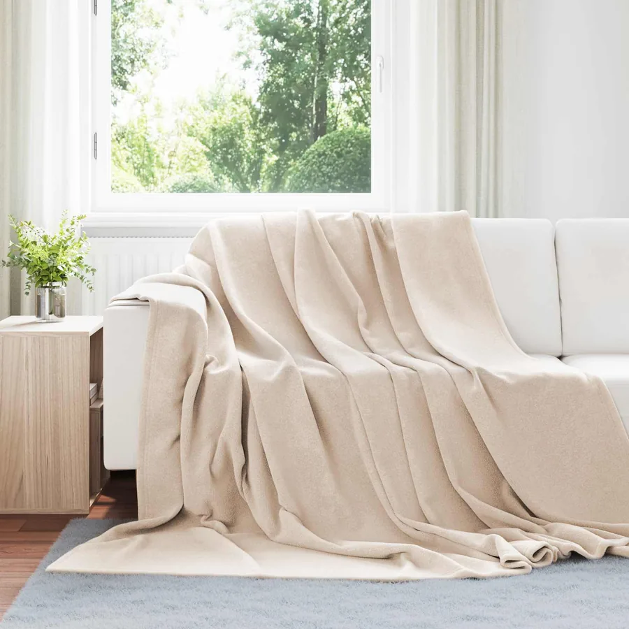 Jeté Beige 220 x 240 cm Toison