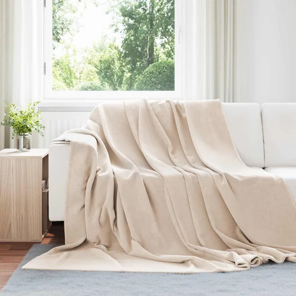 Jeté Beige 220 x 240 cm Toison