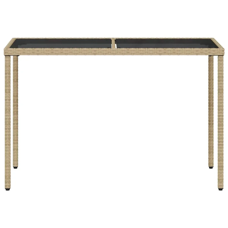 Ensemble à manger de jardin coussins 5 pcs mélange beige rotin - 9