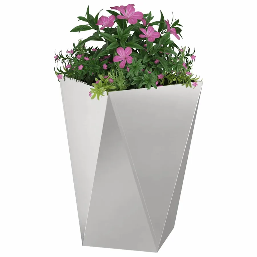 Jardinière Argent 50 x 50 x 75 cm Acier inoxydable - 3