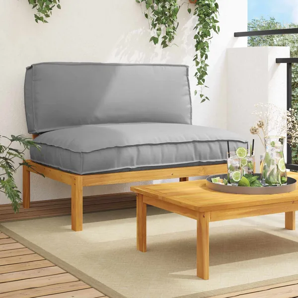 Ensemble de Canapés Gris 120 x 92 x 69 cm Bois d'Acacia Massif