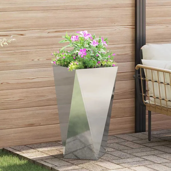 Jardinière Argent 40 x 40 x 75 cm Acier galvanisé