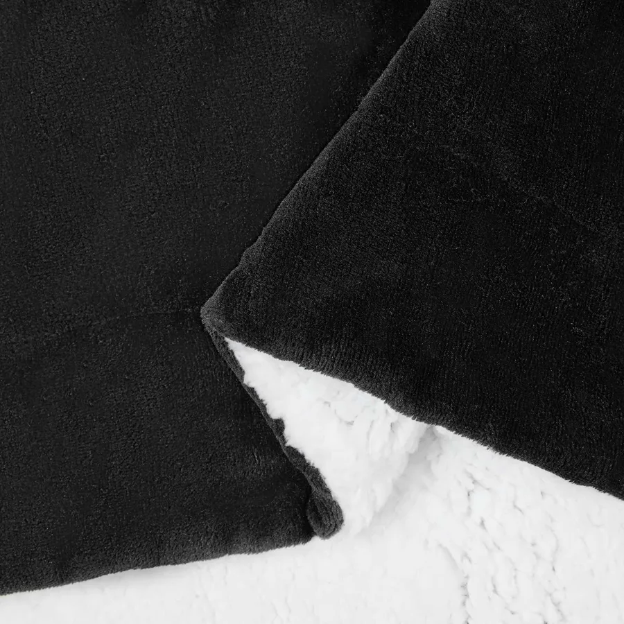 Jeté Noir 130 x 150 cm Toison - 6