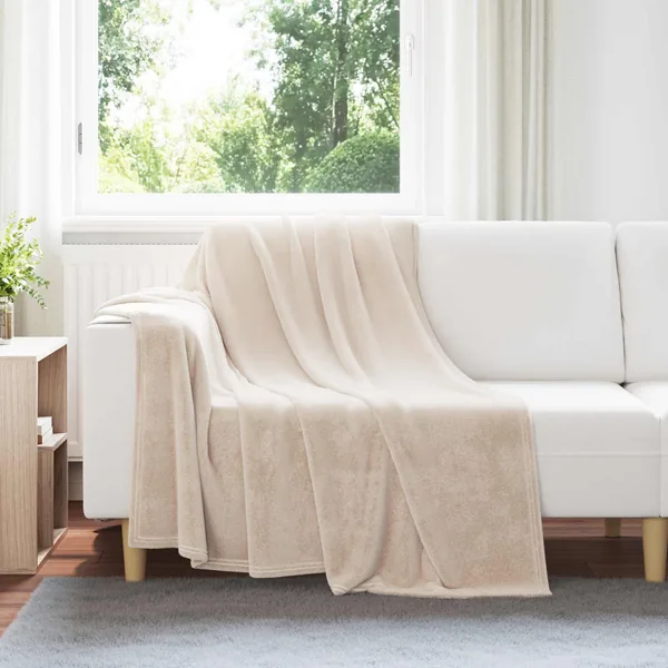 Couvertures à jeter 6 pcs Beige 150 x 200 cm Toison