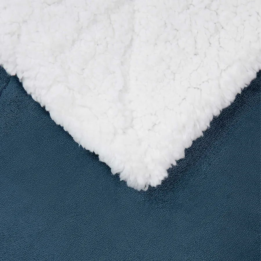 Jeté Bleu marine 220 x 240 cm Toison - 5