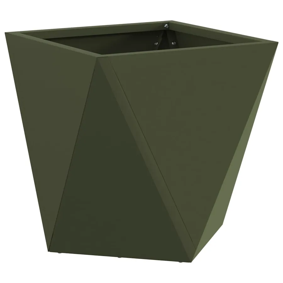 Jardinière Vert olive 30 x 30 x 30 cm Acier - 2